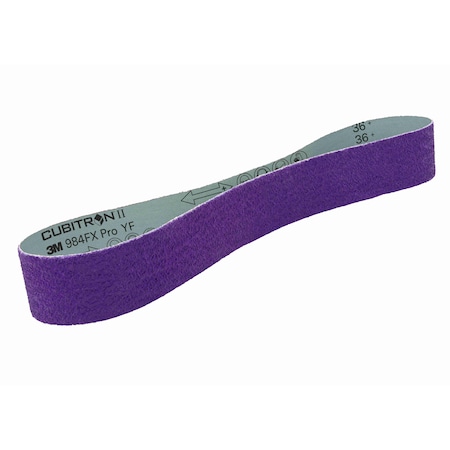 Sanding Belt, Coated, Ceramic, 36 Grit, Coarse, 1184F, Purple MPN:1184F