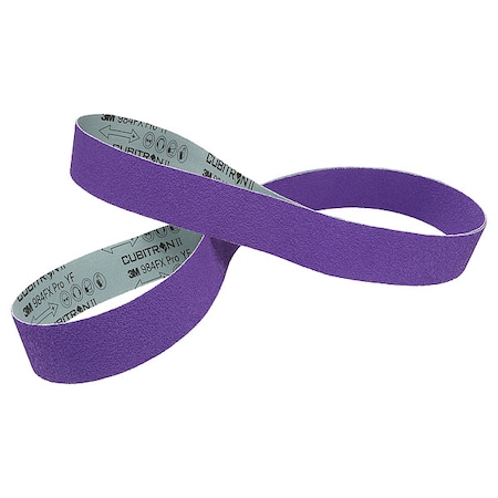 Sanding Belt, Coated, Ceramic, 36 Grit, Coarse, 1184F, Purple MPN:1184F
