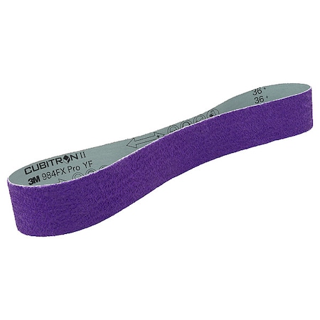 Sanding Belt, Coated, Ceramic, 36 Grit, Coarse, 1184F, Purple MPN:1184F