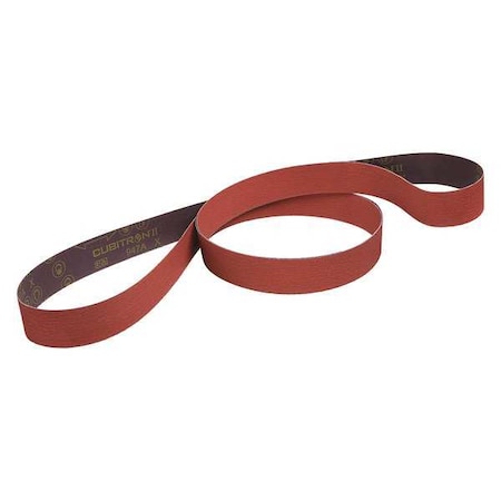 Sanding Belt, 1/2 in W, 18 in L, Coated, Ceramic, 120 Grit, Fine, 947A, Maroon MPN:60410012839