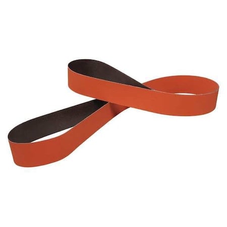 Sanding Belt, 4 in W, 132 in L, Coated, Ceramic, 36 Grit, Extra Coarse, 984F, Maroon MPN:60440227621