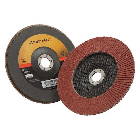 Flap Disc, 7 in Dia, 7/8 in Arbor, 80 Grit MPN:60440273484
