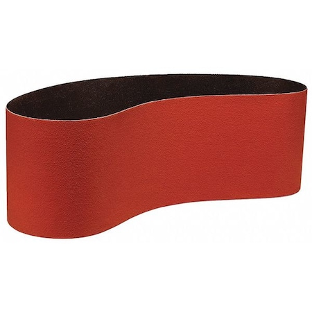 Sanding Belt, 6 in W, 48 in L, Coated, Ceramic, 80 Grit, Not Applicable, 984F, Maroon MPN:7000119523