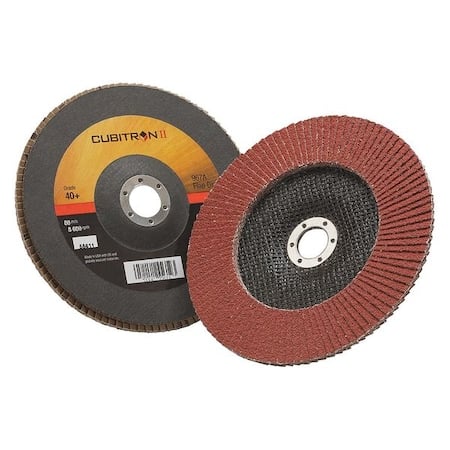 Flap Disc, 7 in Dia, 7/8 in Arbor, 40 Grit MPN:7000148184