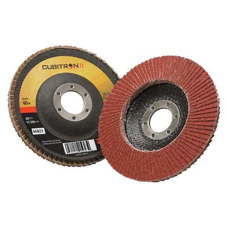 Flap Disc, 4 1/2 in Dia, 7/8 in Arbor MPN:7000148187