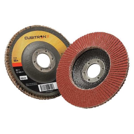Flap Disc, 4 1/2 in Dia, 7/8 in Arbor MPN:7000148188