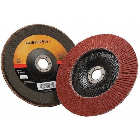 Flap Disc, 7 in Dia, 7/8 in Arbor, 80 Grit MPN:7000148192