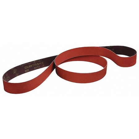 Sanding Belt, 1/2 in W, 24 in L, Coated, Ceramic, 60 Grit, Medium, 947A, Maroon MPN:7010307699