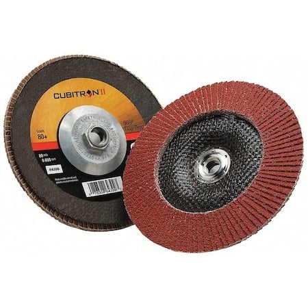 Flap Disc, 7 in Dia, 5/8 in Arbor, 80 Grit MPN:7010363567