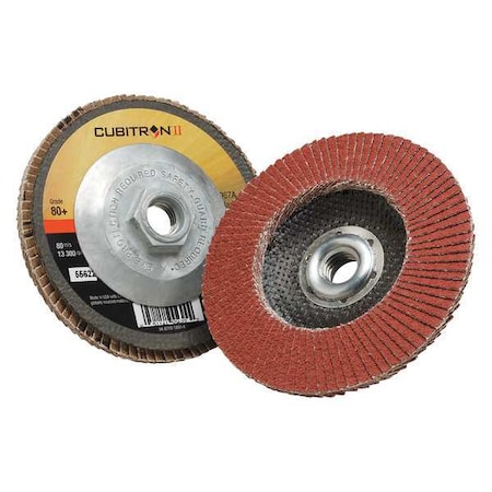 Flap Disc, 4 1/2 in Dia, 5/8 in Arbor MPN:7100031307