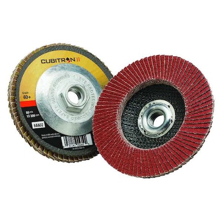 Flap Disc, 4 1/2 in Dia, 5/8 in Arbor MPN:7100058067