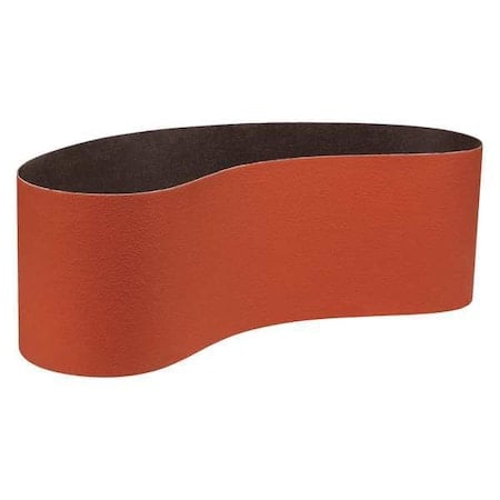 Sanding Belt, 6 in W, 48 in L, Coated, Ceramic, 36 Grit, Extra Coarse, 984F, Maroon MPN:7100076951