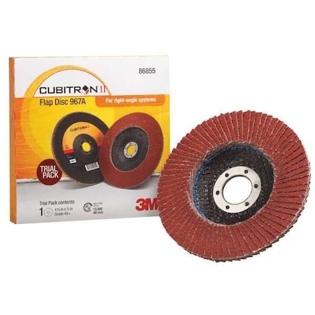 Flap Disc, Type 27, 4-1/2 in. dia., 40 Grit MPN:7100094358
