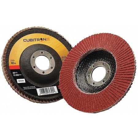 Flap Disc, 5 in Dia, 7/8 in Arbor, 40 Grit MPN:7100104601