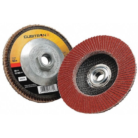 Flap Disc, 5 in Dia, 7/8 in Arbor, 60 Grit MPN:7100104886
