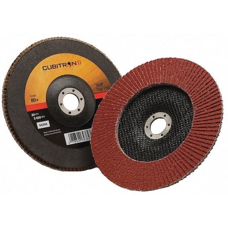Flap Disc, 7 in Dia, 7/8 in Arbor, 80 Grit MPN:7100104890