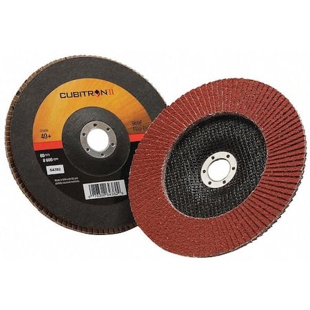 Flap Disc, 7 in Dia, 7/8 in Arbor, 40 Grit MPN:7100104923