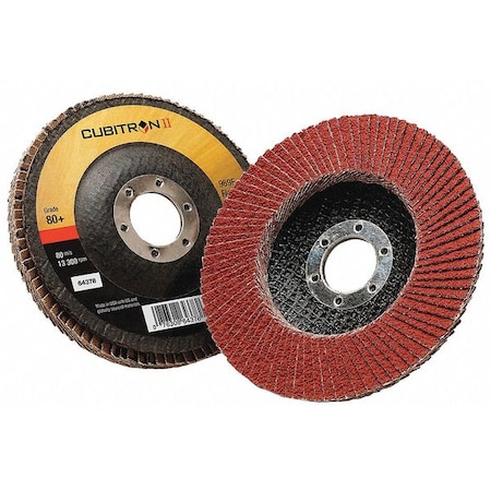 Flap Disc, 5 in Dia, 5/8 in Arbor, 80 Grit MPN:7100104969