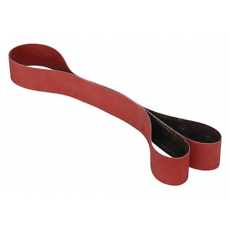 Sanding Belt, 1/2 in W, 18 in L, Coated, Ceramic, 120 Grit, Fine, 784F, Maroon MPN:7100146282
