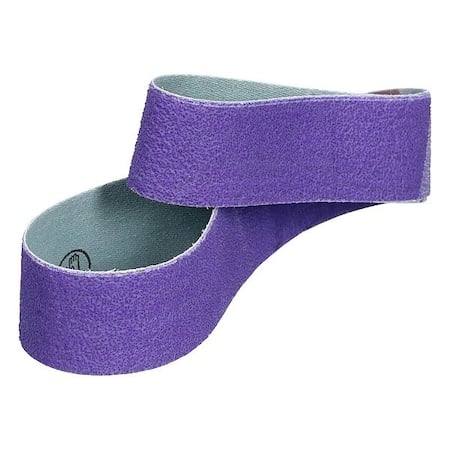 Sanding Belt, Coated, Ceramic, 60 Grit, Not Applicable, 1184F, Purple MPN:7100350490