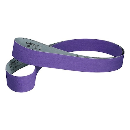 Sanding Belt, Coated, Ceramic, 60 Grit, Not Applicable, 1184F, Purple MPN:7100350492