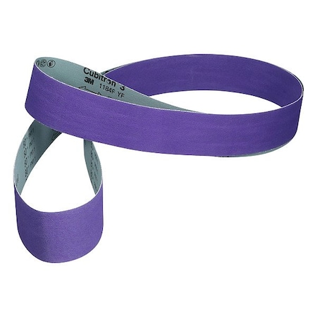 Sanding Belt, Coated, Ceramic, 80 Grit, Not Applicable, 1184F, Purple MPN:7100358078