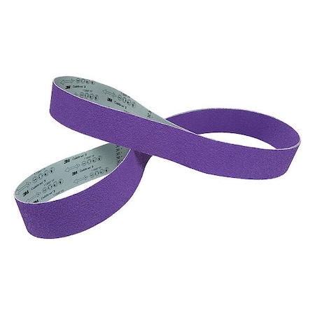 Sanding Belt, Coated, Ceramic, 60 Grit, Not Applicable, 1184F, Purple MPN:7100364447