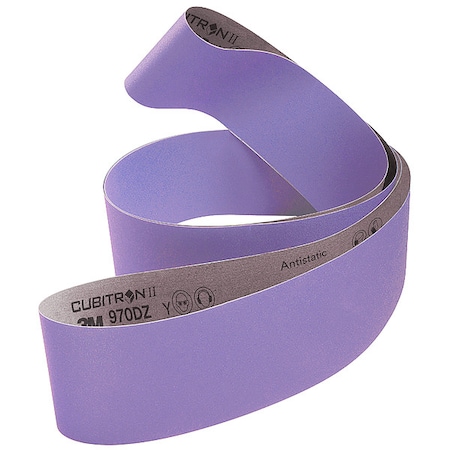Sanding Belt, Coated, Ceramic, 120 Grit, Not Applicable, 970DZ, Purple MPN:970DZ