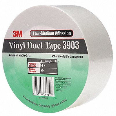 Duct Tape White 2 in x 50 yd 6.5 mil MPN:3903