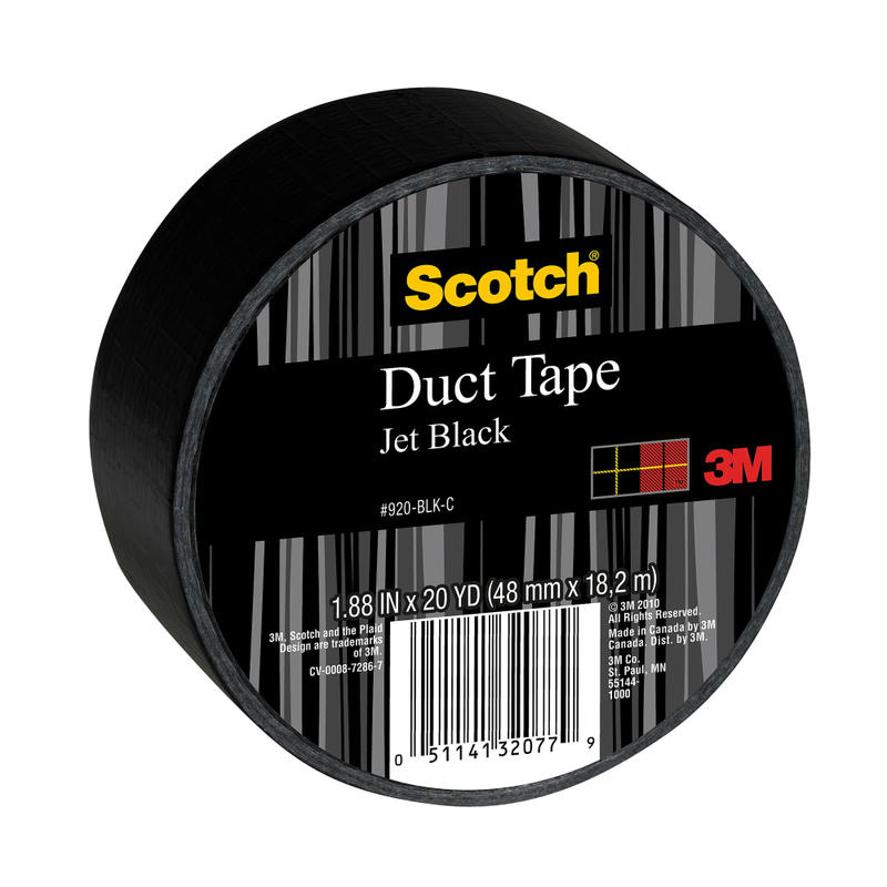 Scotch Colored Duct Tape, 1 7/8in x 20 Yd., Black (Min Order Qty 15) MPN:920-BLK-C