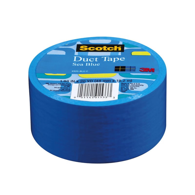 Scotch Colored Duct Tape, 1 7/8in x 20 Yd., Blue MPN:920-BLU-C