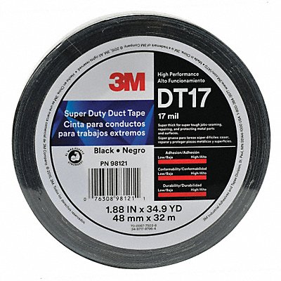 Duct Tape Black 1 7/8 in x 35 yd 17 mil MPN:DT17