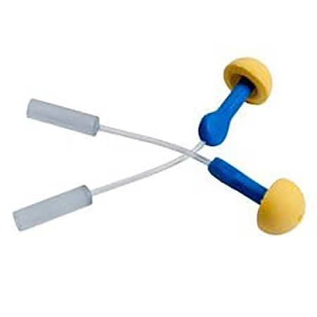 Express Pod Plug™ Disposable Foam Probed Test Ear Plugs, Pod Shape, 25 dB, Yellow, 50 PK MPN:393-2008-50