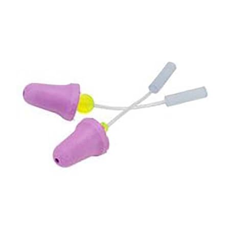No Touch™ Disposable Foam Probed Test Ear Plugs, Bullet Shape, 29 dB, Purple, 50 PK MPN:393-2013-50