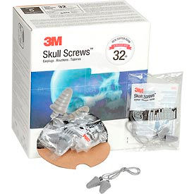 3M™ Skull Screws™ Corded Earplugs P1301 120 Pairs/Box 7000127181