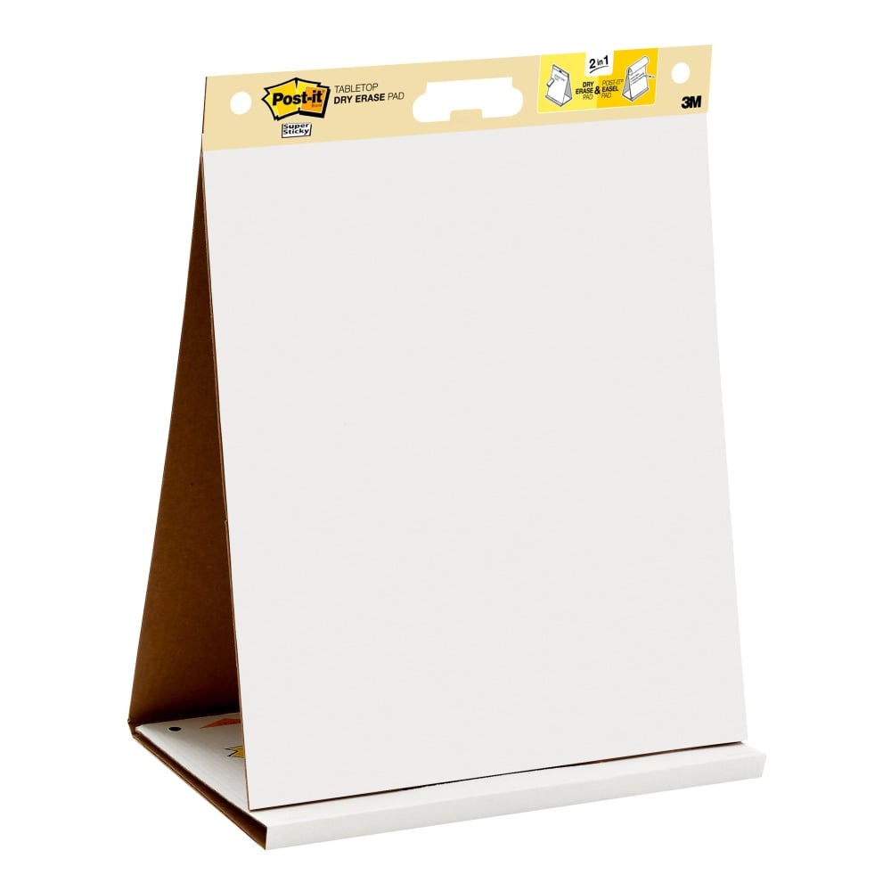 Post-it Notes Super Sticky Dry Erase Easel Pad, 20 in x 23 in, 1 Pad, 20 Sheets/Pad, Great for Virtual Teachers and Students, White MPN:563 DE
