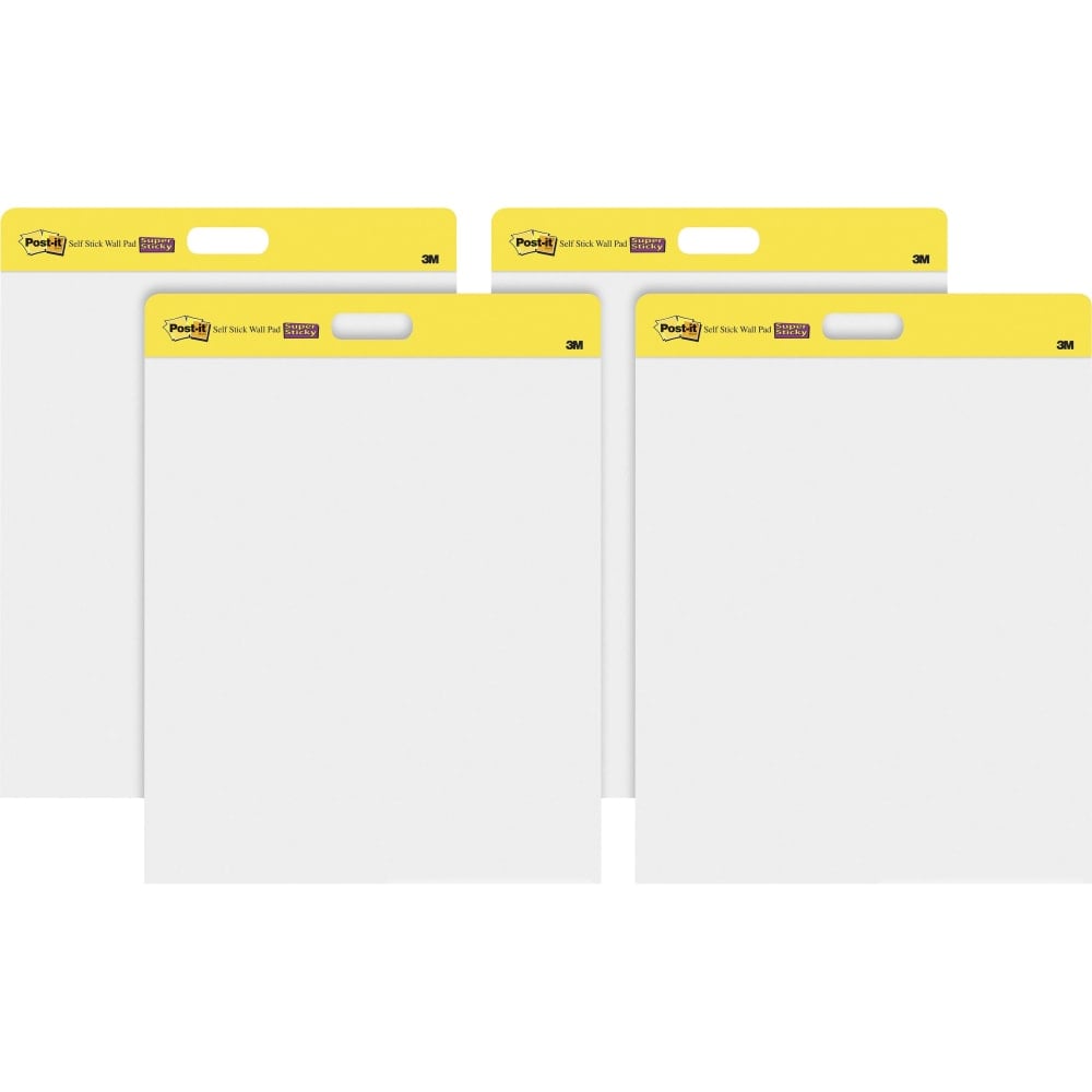 Post-it Self-Stick Plain White Paper Wall Pad, 2 Pads, 20 Sheets Per Pad - 566CT MPN:566CT