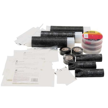 Splice Kit, 4 AWG Max, Black, EPDM Rubber Insulation, 8, 000 V MPN:5321