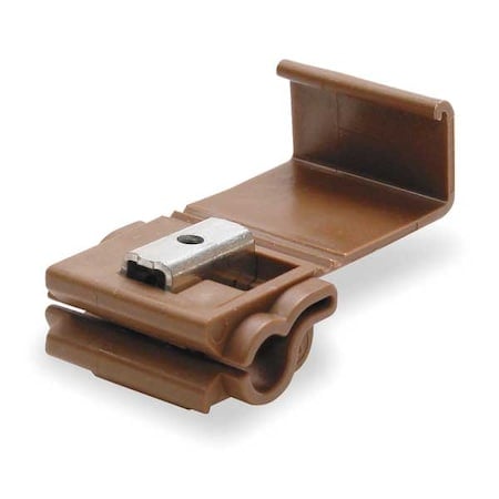 Insulation-Displacement Wire Connector, 10 AWG Max, 2 Port, Brown, Polypropylene Insulation, 100 PK MPN:567 BOX