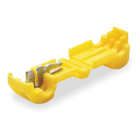 Insulation-Displacement Wire Connector, 12 AWG Max, 1 Port, Yellow, Nylon Insulation, 600 V, 50 PK MPN:953X-BOTTLE