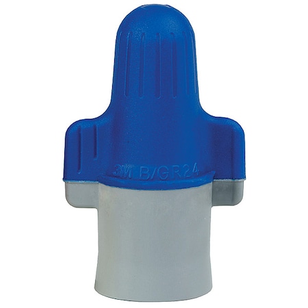 Twist-On Wire Connector, 6 AWG Max, Blue, Gray, Polypropylene, Thermoplastic Elastomer Insulation MPN:B/G+Jug