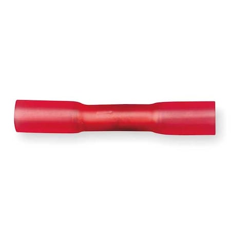 Butt Splice Wire Connector, 18 AWG Max, Red, Vinyl Insulation, 600 V, 25 PK MPN:BSV18Q