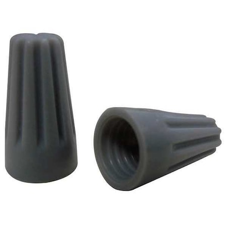 Twist-On Wire Connector, 10 AWG Max, Gray, Vinyl Insulation, 300 V AC, 1000 PK MPN:H-29-BIN