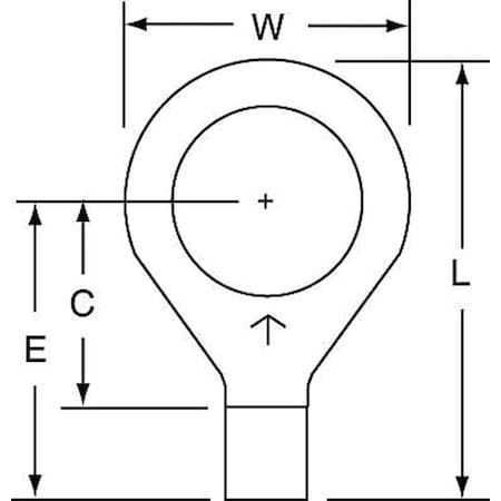 Ring Terminal, 1/2 in Stud Size, 10 AWG, 1, 000 V, Bare Insulated, Bare, Crimp Termination Only MPN:M10-12RK