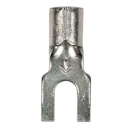 Fork Terminal, #6 Stud Size, 10 AWG, 600 V, Bare Insulated, Yellow, Crimp Termination Only, 500 PK MPN:M10-6FBK