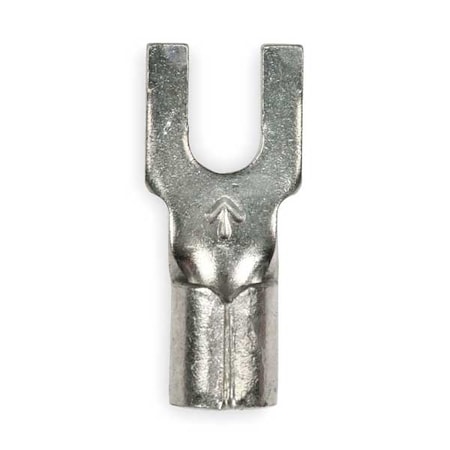 Fork Terminal, #6 Stud Size, 10 AWG, 600 V, Bare Insulated, Yellow, Crimp Termination Only, 50 PK MPN:M10-6FBX