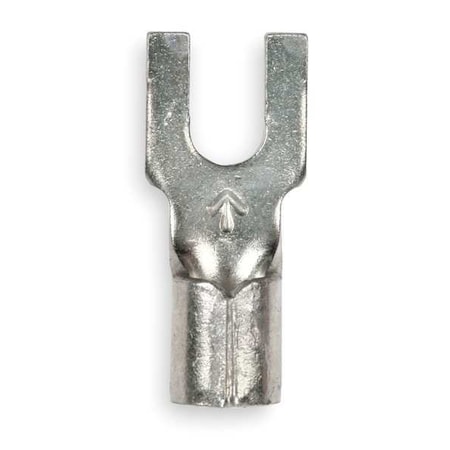 Fork Terminal, #8 Stud Size, 10 AWG, 600 V, Bare Insulated, Yellow, Crimp Termination Only, 50 PK MPN:M10-8FBX
