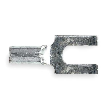 Fork Terminal, #8 Stud Size, 10 AWG, 600 V, Bare Insulated, Yellow, Crimp Termination Only, 50 PK MPN:M10-8FX