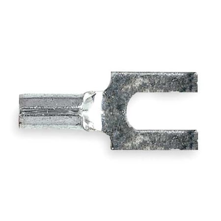 Fork Terminal, #10 Stud Size, 14 AWG, 600 V, Bare Insulated, Blue, Crimp Termination Only, 100 PK MPN:M14-10FBX