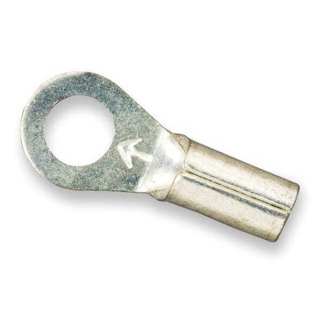 Ring Terminal, #6 Stud Size, 14 AWG, 1, 000 V, Bare Insulated, Bare, Crimp Termination Only, 100 PK MPN:M14-6R/SX